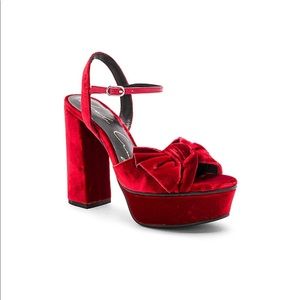Red Velvet Lola Cruz Platform Heels (SIZE 8)
